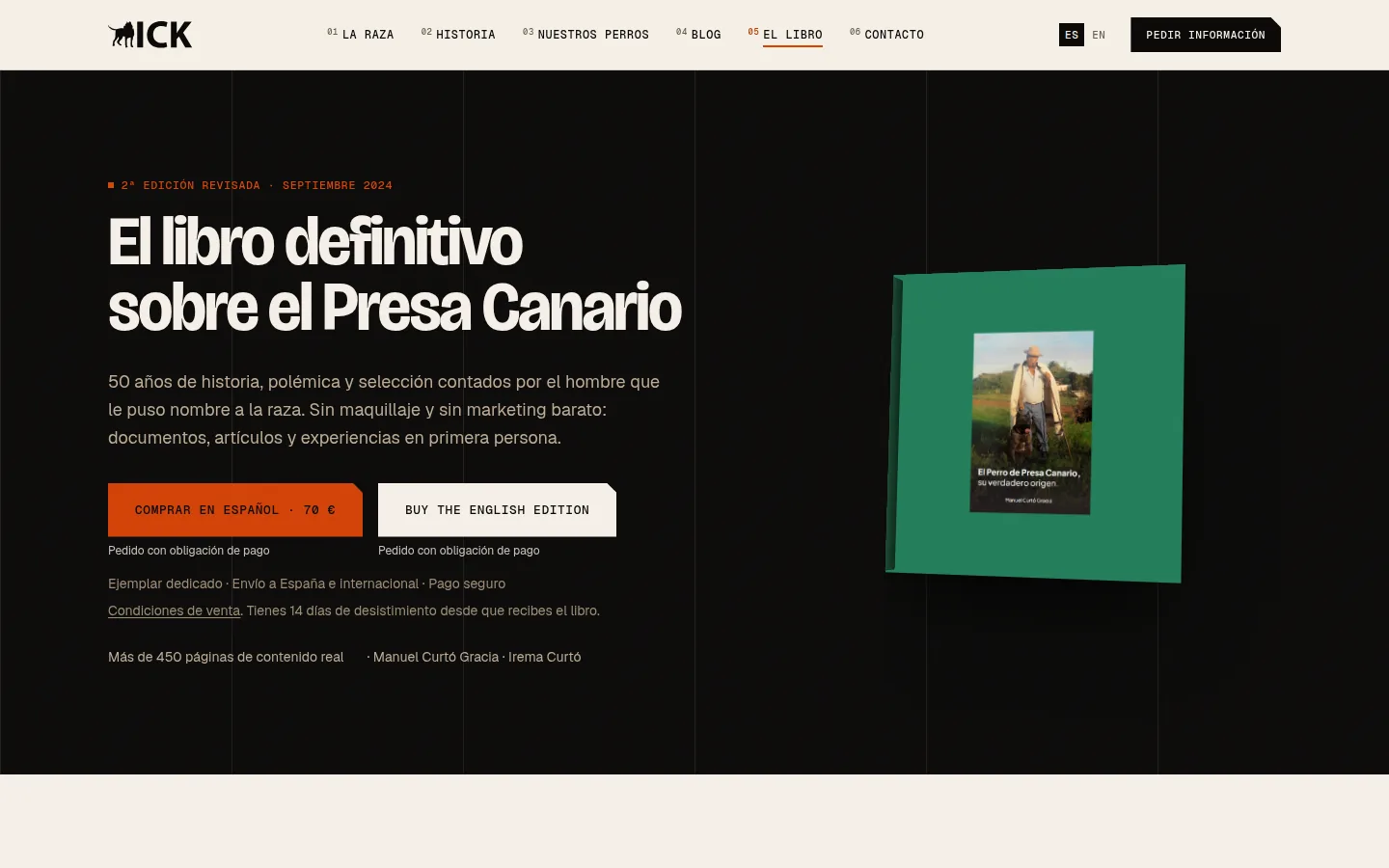 Página del libro con compra online