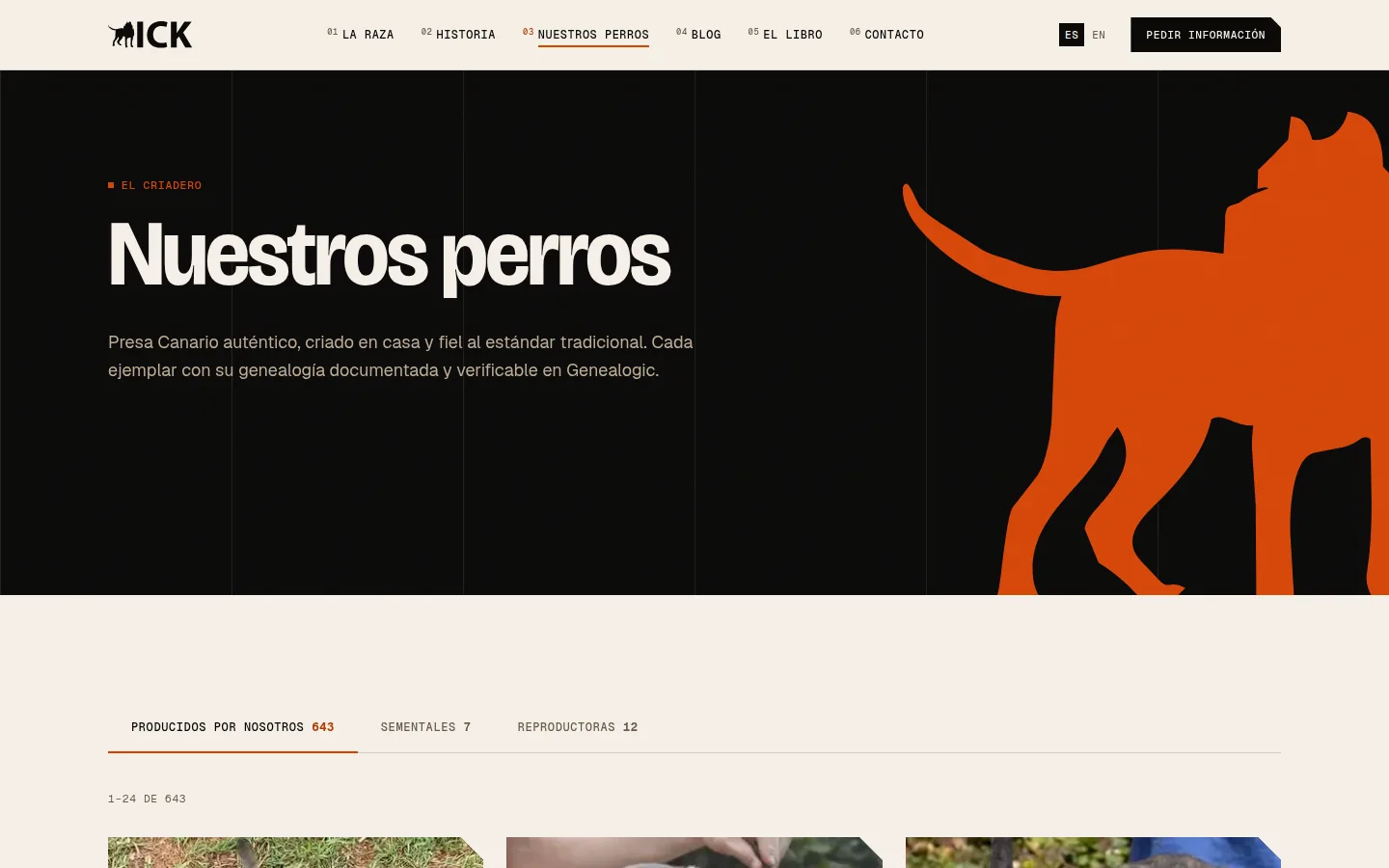 Catálogo de perros de Irema Curtó